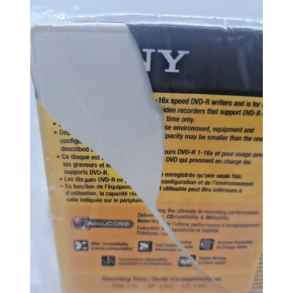 Sony DVD-R DVD Recordable Disc 10 Pk 120 Min. Sealed NEW